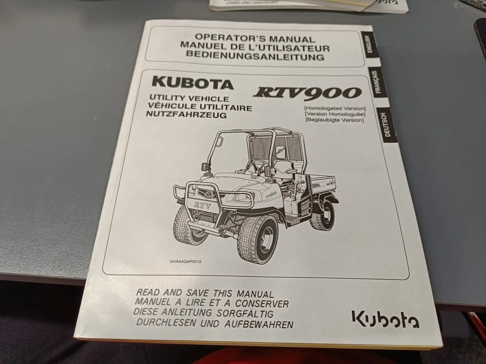 Kubota RTV900 asennusohje / englanninkielinen