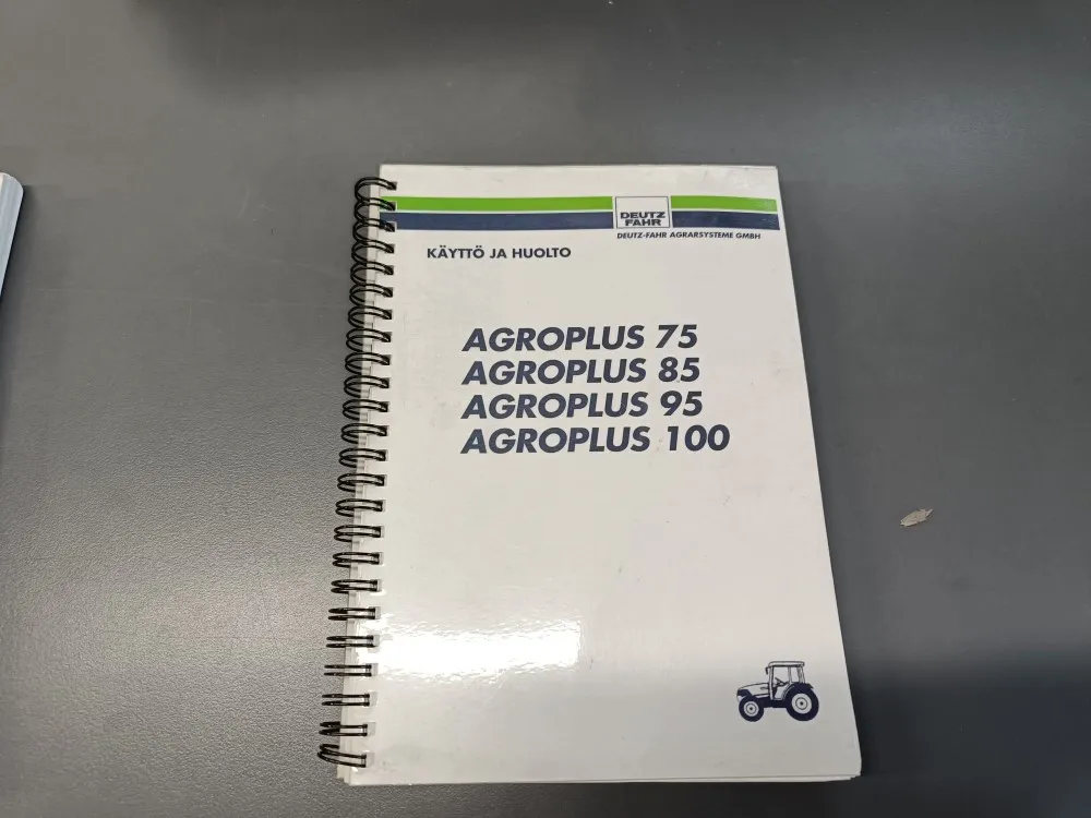 Deutz Fahr Agroplus käyttöohjekirja / 75, 85, 95, 100