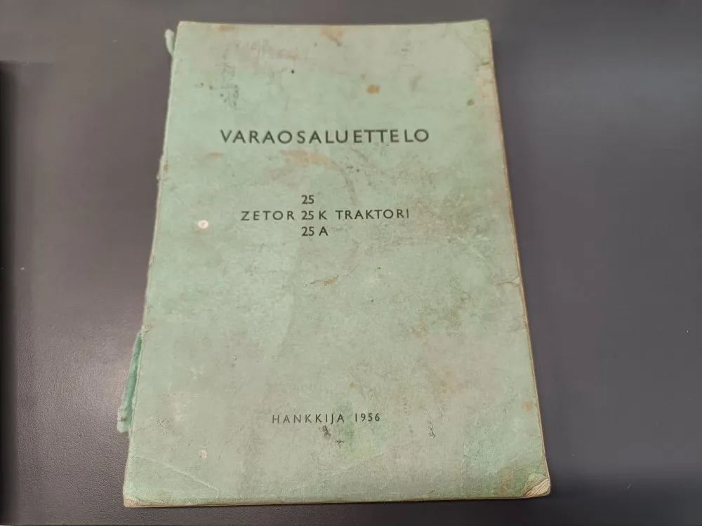 Zetor 25, 25K, 25A varaosaluettelo /