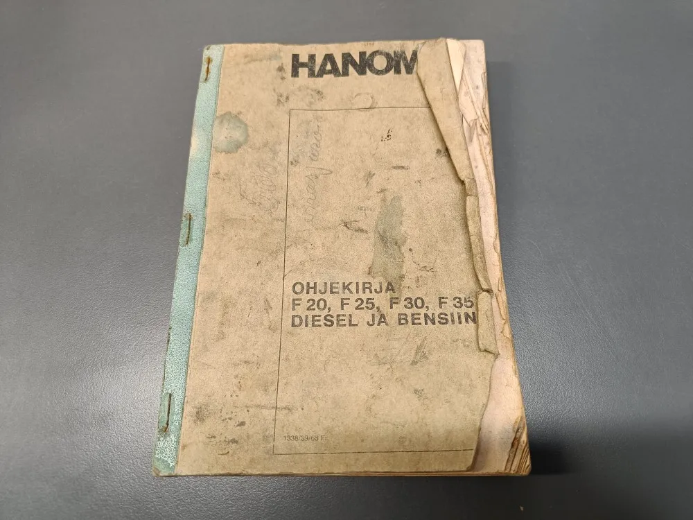 Hanomag F20, F25, F30, F35 ohjekirja / diesel ja bensa