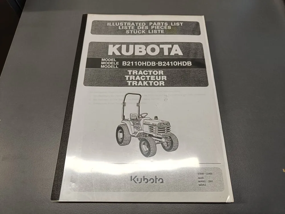 Kubota ruohonleikkuriin varaosaluettelo / B2110HDB, BN2410HDB