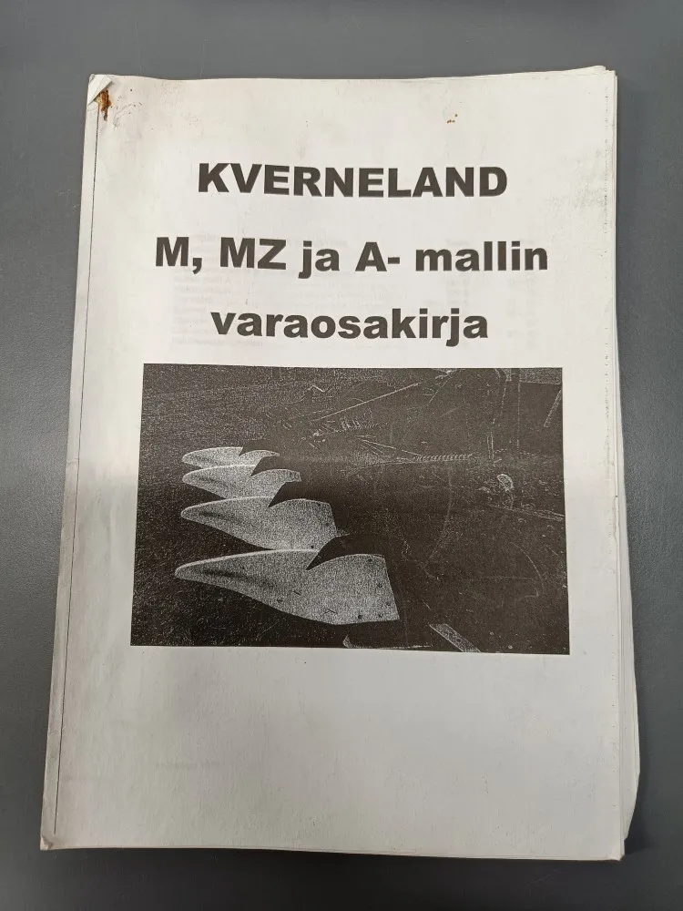 Kverneland M, MZ ja A -mallin / Varaosakirja