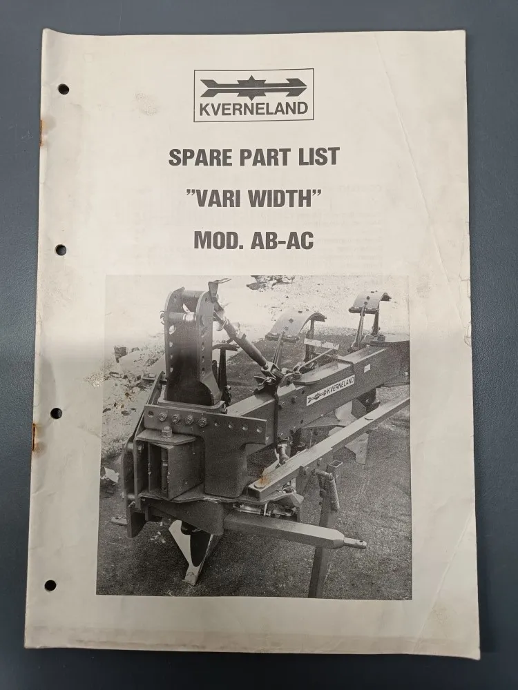 Kverneland MOD. AB-AC / Varaosakirja