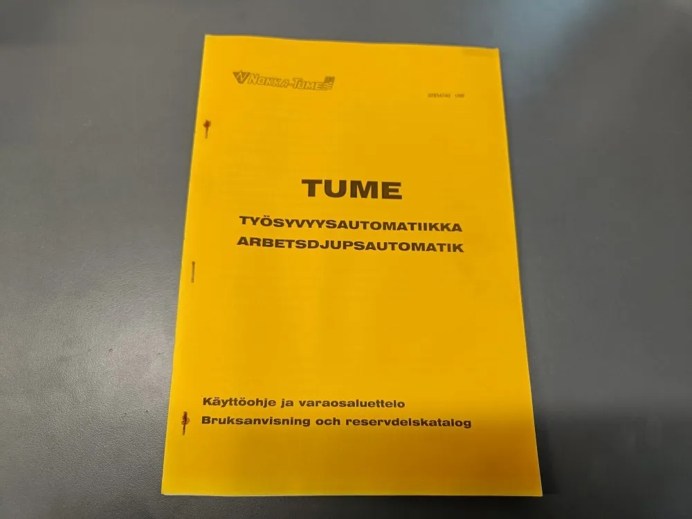 Tume työsyvyysautomatiikka äkeisiin / Käyttöohje ja varaosaluettelo