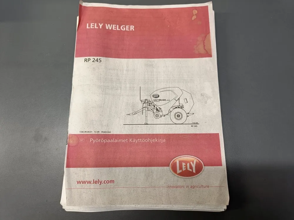 Lely Welger RP 245 / Pyöröpaalaimen käyttöohjekirja