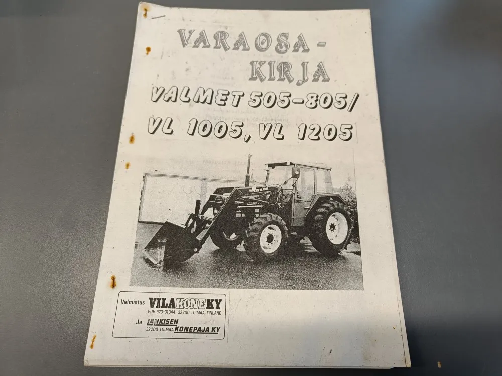 Valmet 505-805 / VL 1005, VL 1205 / Etukuormaajan varaosakirja