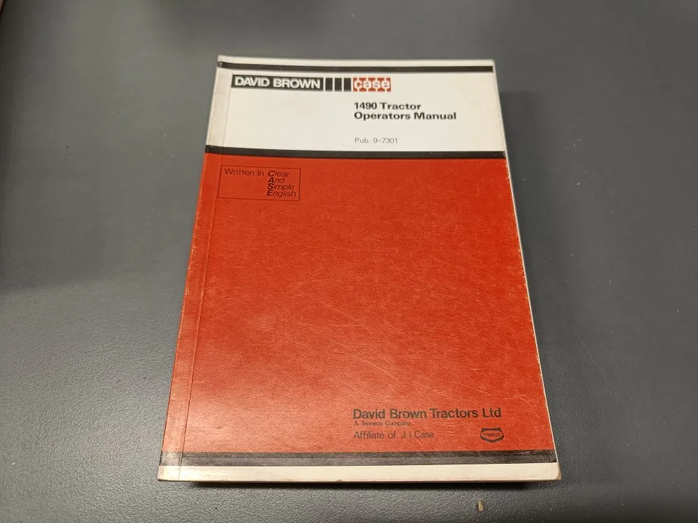 David Brown Case 1490 englanninkielinen / Traktorin käyttöopas