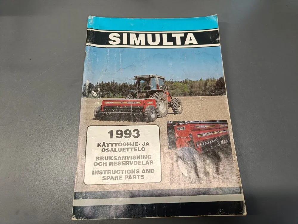 Simulta kylvölannoittimen 1993 / Käyttöohje ja osaluettelo
