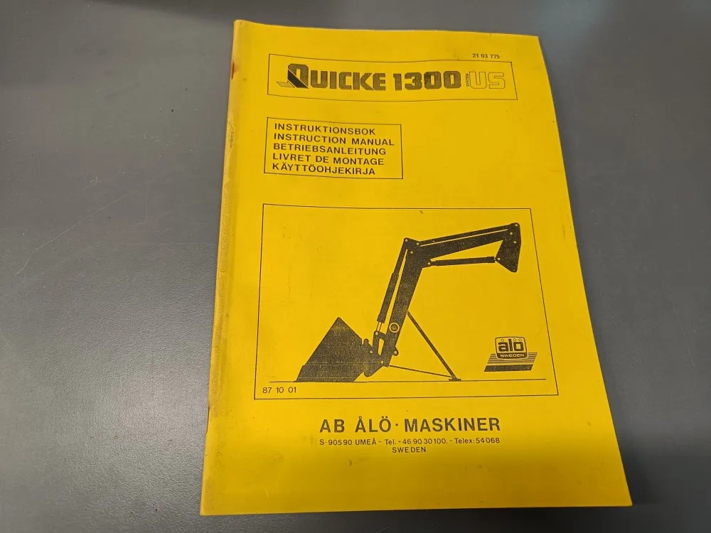 Quicke 1300 US / Käyttöohjekirja