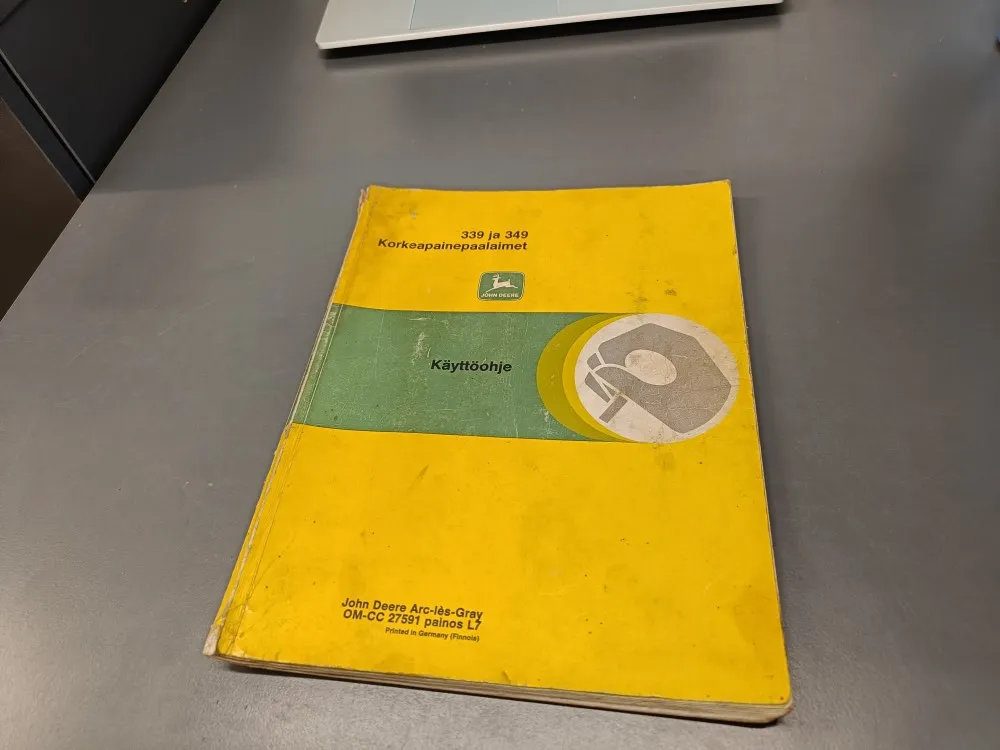 John Deere 339, 349 / Korkeapainepaalaimen käyttöohjekirja