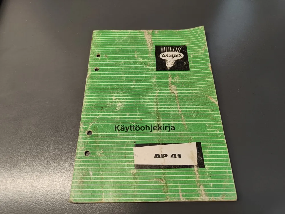Welger AP 41 / paalaimen käyttöohjekirja