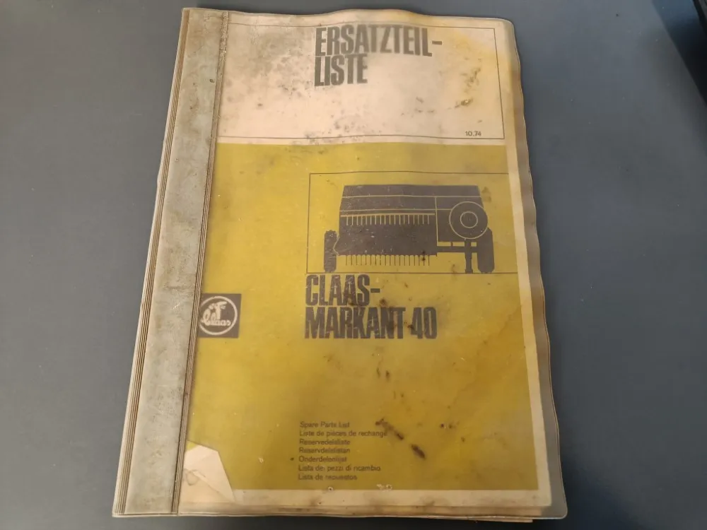 Claas Markant 40 paalaimen / Varaosaluettelo (saksankielinen)