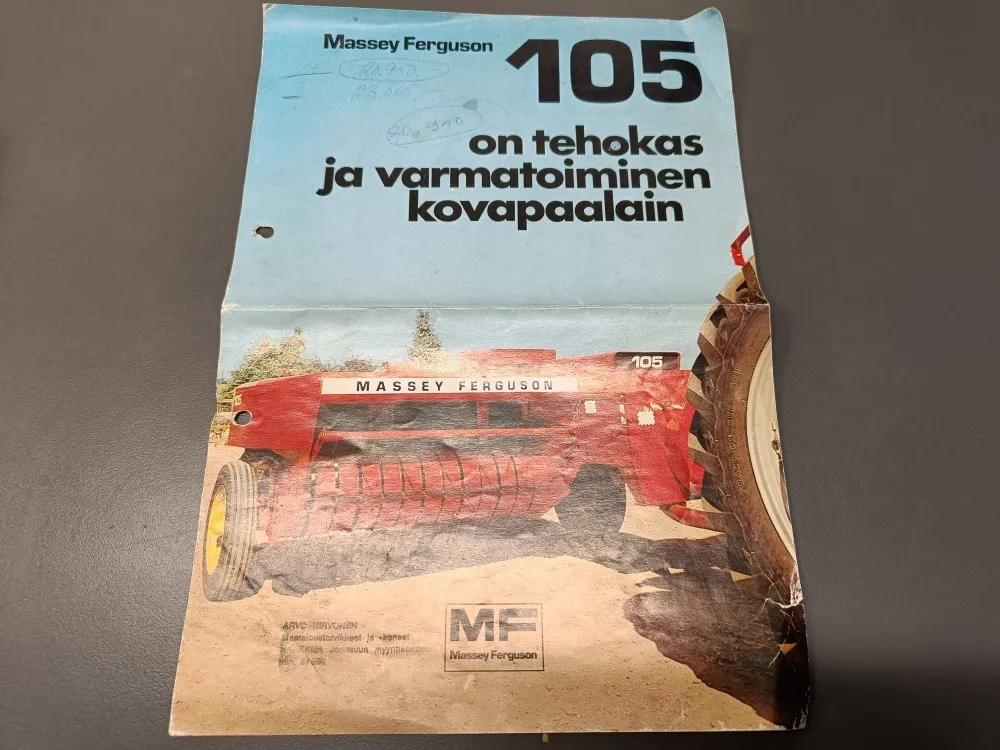 Massey Ferguson 105 paalaimen / Esite