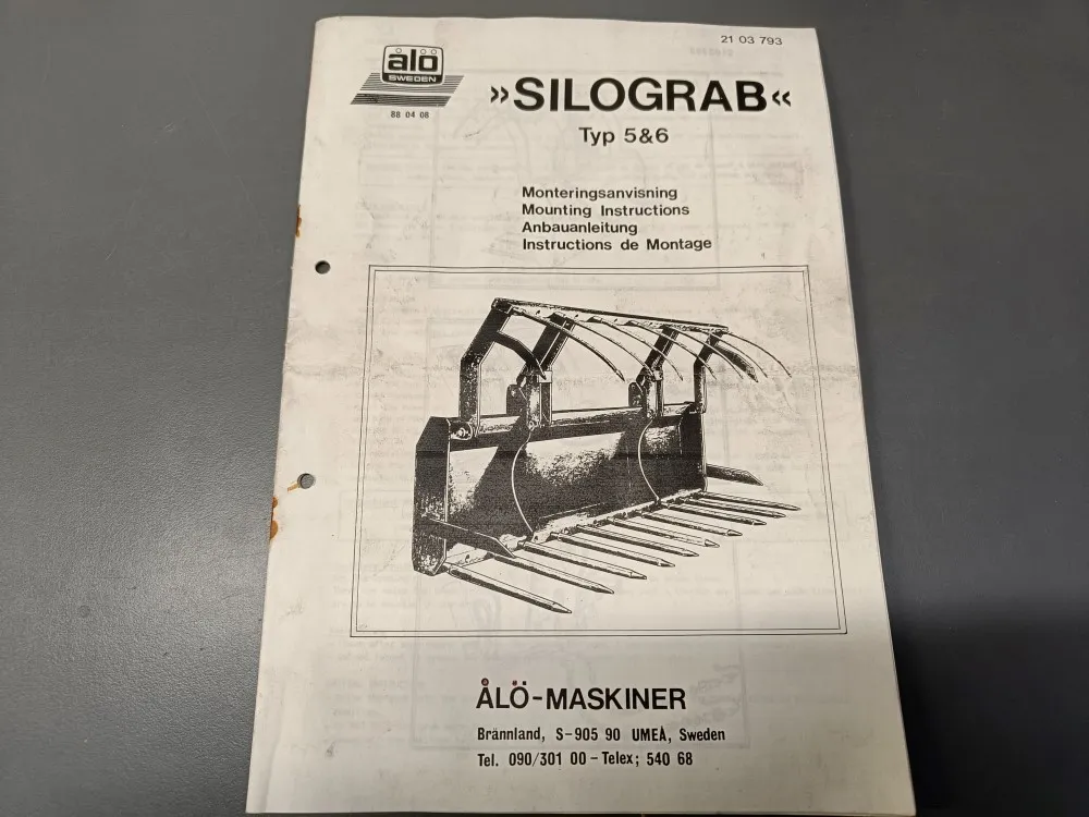 Silograb tyyppi 5&6 (englanninkielinen) / Käyttöohjekirja
