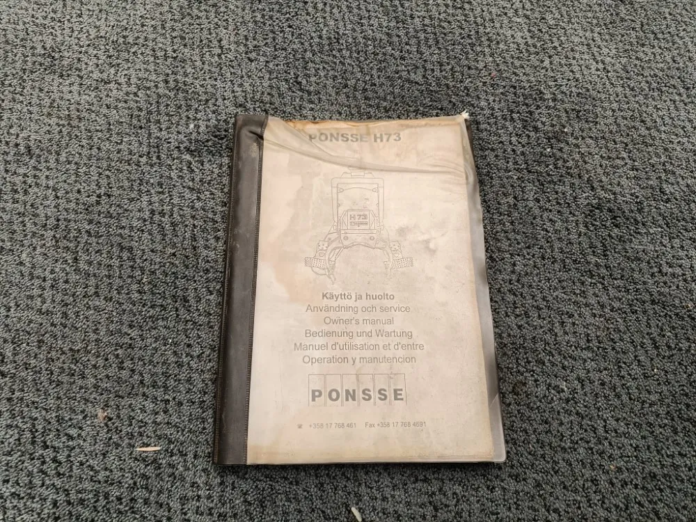 Ponsse H 73 / Hakkuupään käyttö- ja huolto kirja