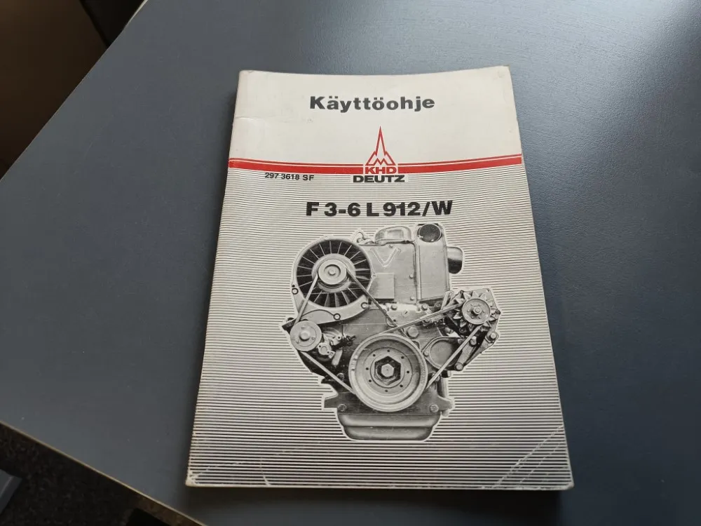 KH Deutz F 3- 6 L 912/ W / moottorin käyttöohjekirja