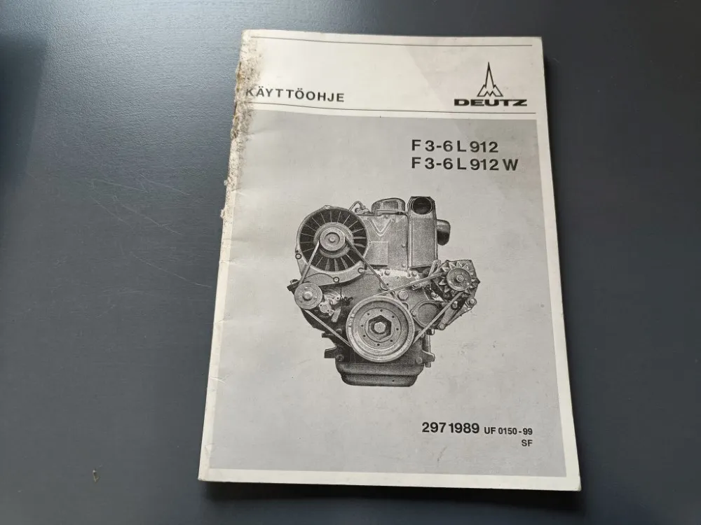 Deutz F 3- 6 L 912/ W ja F 3-6 L 912 W / moottorin käyttöohjekirja