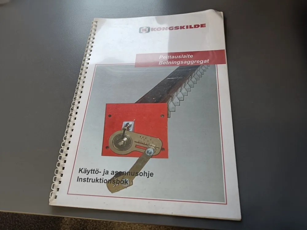 Kongskilde peittauslaite / Kylvölannoittimen käyttö- ja asennusohje