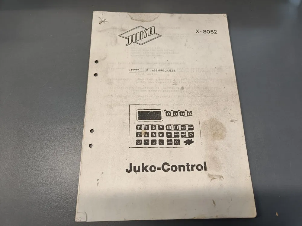 Juko-Control X-8052 valvontalaitteiston / Käyttö- ja asennusohjeet