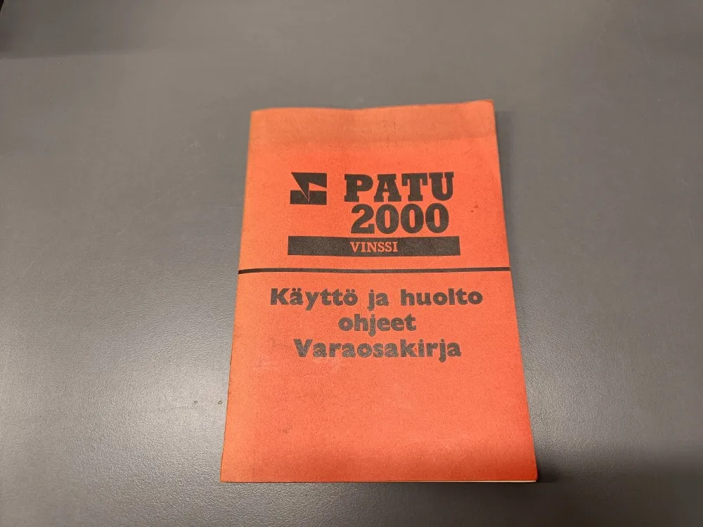 Patu 2000 vinssi / käyttö- ja huolto- ohjeet sekä varaosakirja