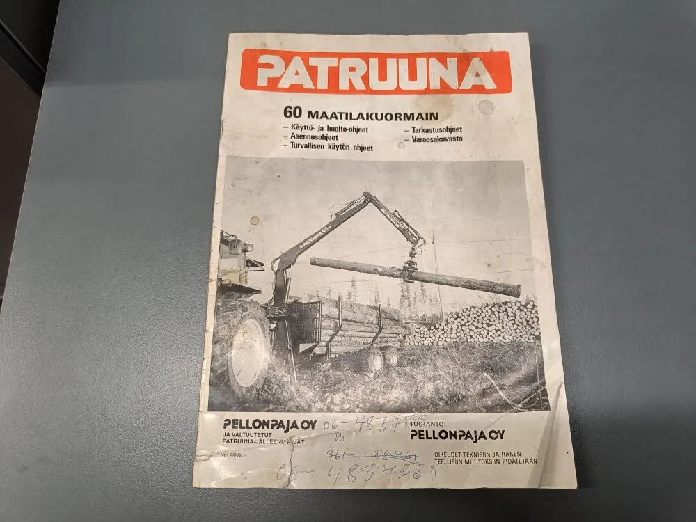 Patruuna 60 maatilakuormain / käyttö- ja huolto- ohjeet