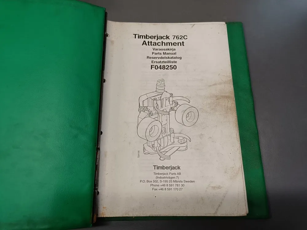 Timberjack 762C F048250 / Hakkuupään varaosakirja