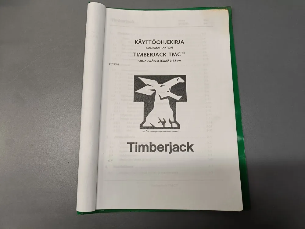 Timberjack F059580 / Kuormatraktorin käyttöohjekirja