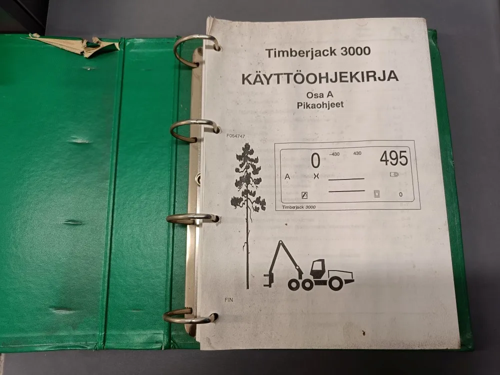 Timberjack 3000 F054747 / käyttöohjekirja