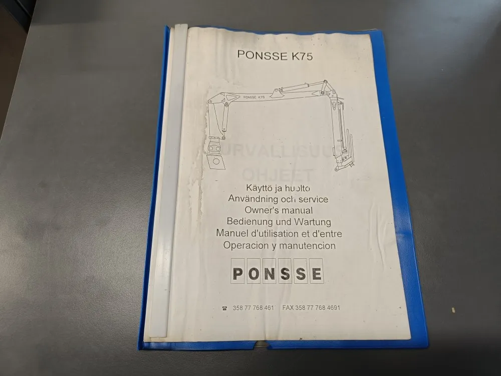 Ponsse K75 / Käyttö- ja huoltokirja