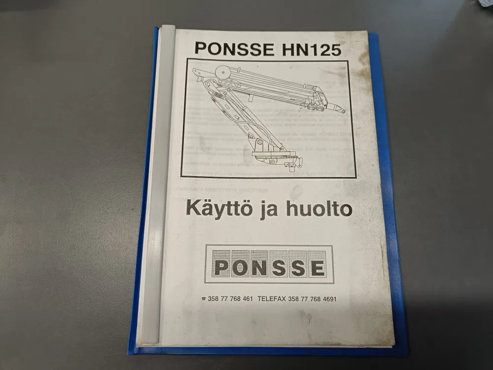 Ponsse HN125 / Käyttö- ja huoltokirja