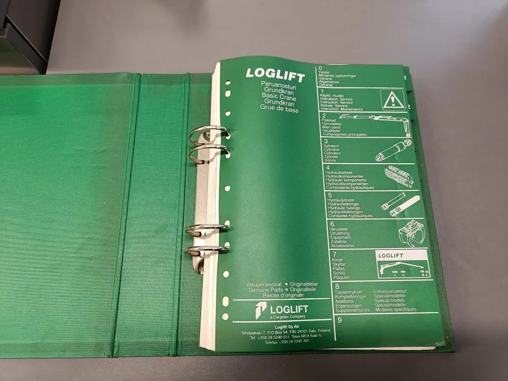 Loglift puutavaranosturin kirja /