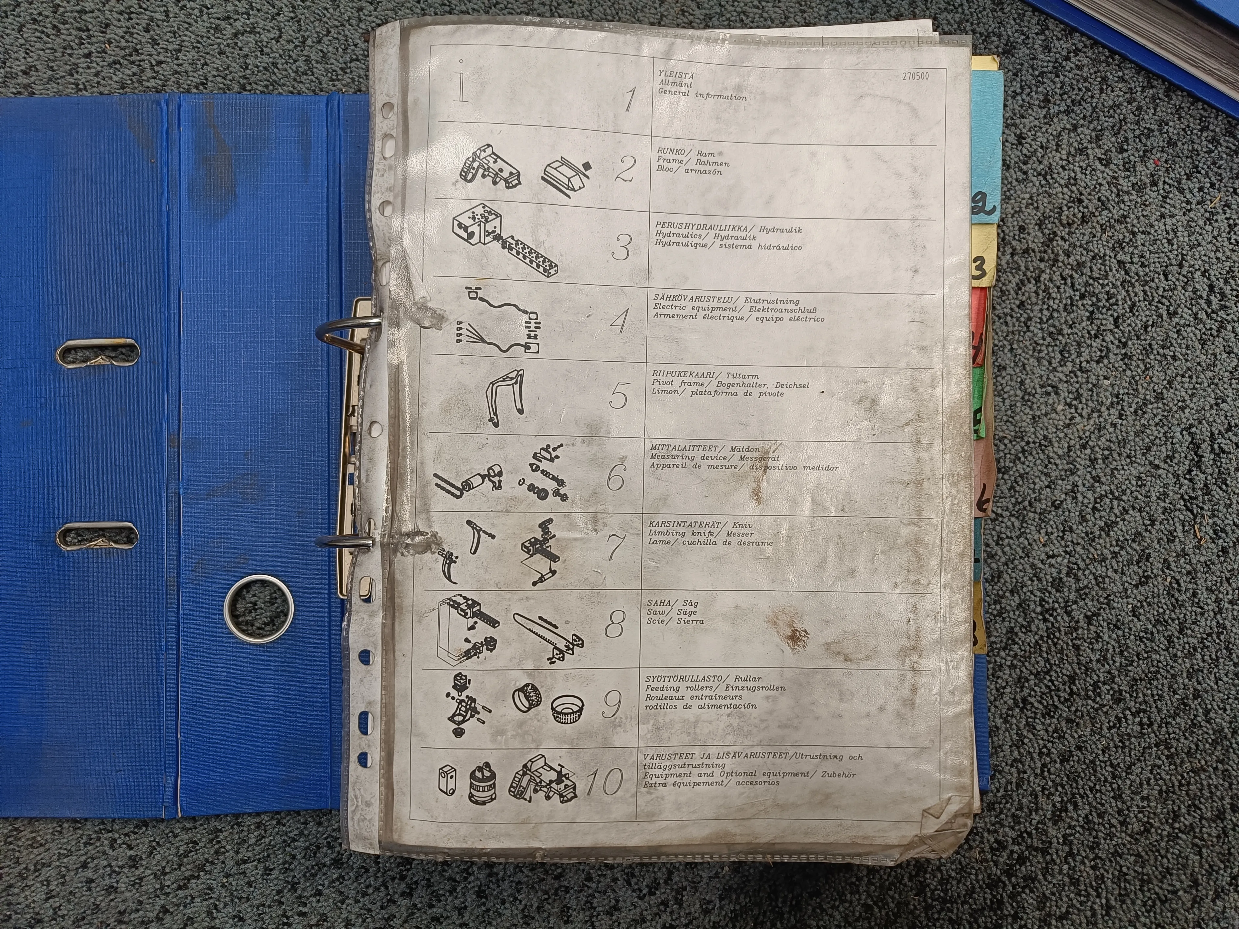 Ponsse H73 / hakkuulaitteen varaosakirja