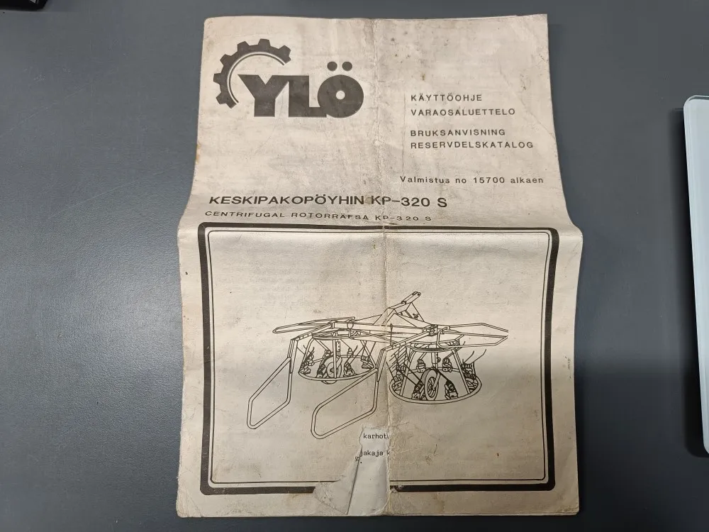 Ylö KP-320 S keskipakopöyhin / Ohjekirja