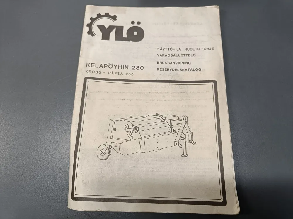 Ylö kelapöyhin 280 / Käyttö- ja huolto-ohje sekä varaosaluettelo