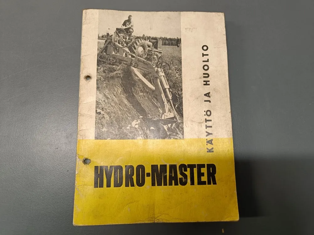 Hydro-Master kaivukoneen / Käyttö ja huolto