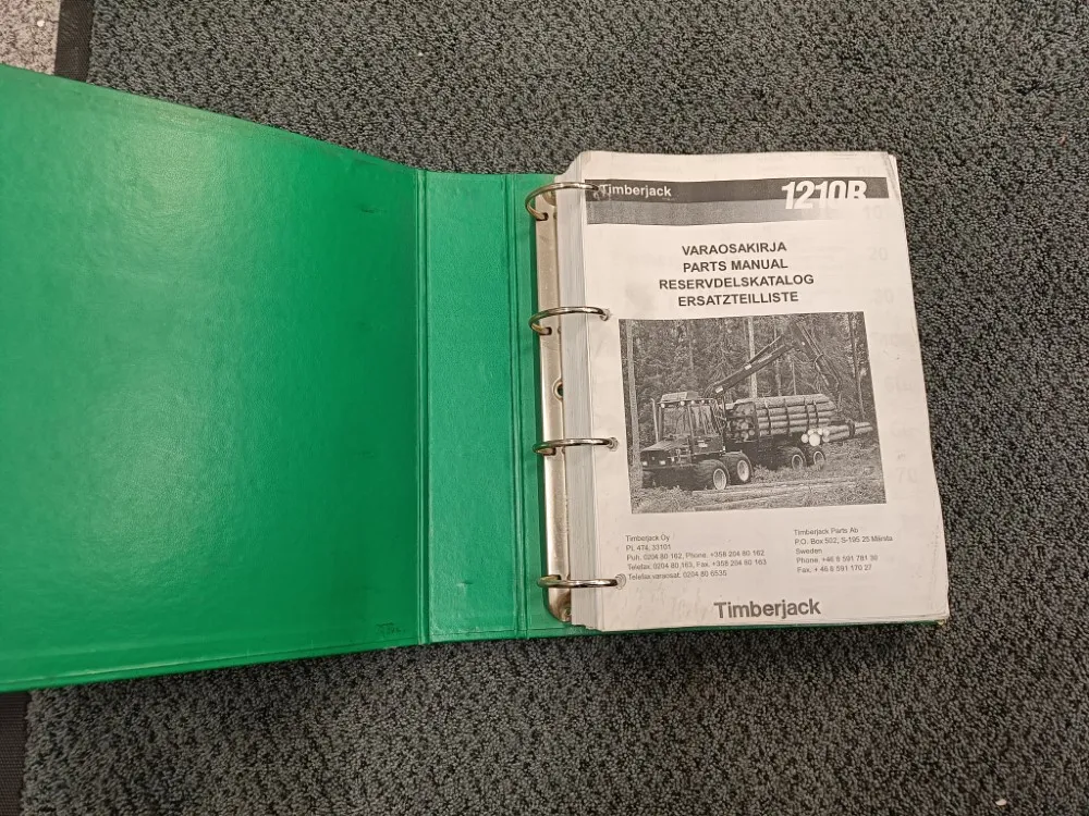 Timberjack 1210B / kuormatraktorin varaosakirja