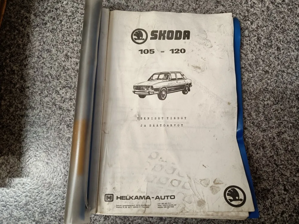Skoda 105- 120 / Tekniset tiedot ja säätöarvot
