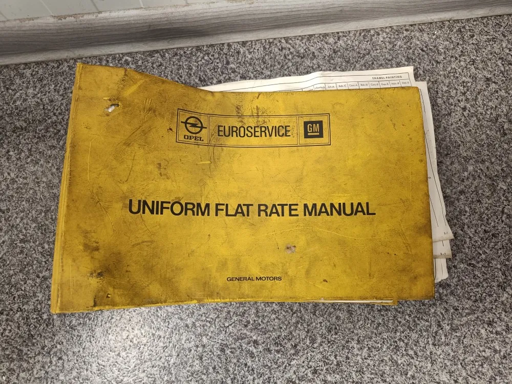 Opel ohjeaika taulukko / Korjauksille