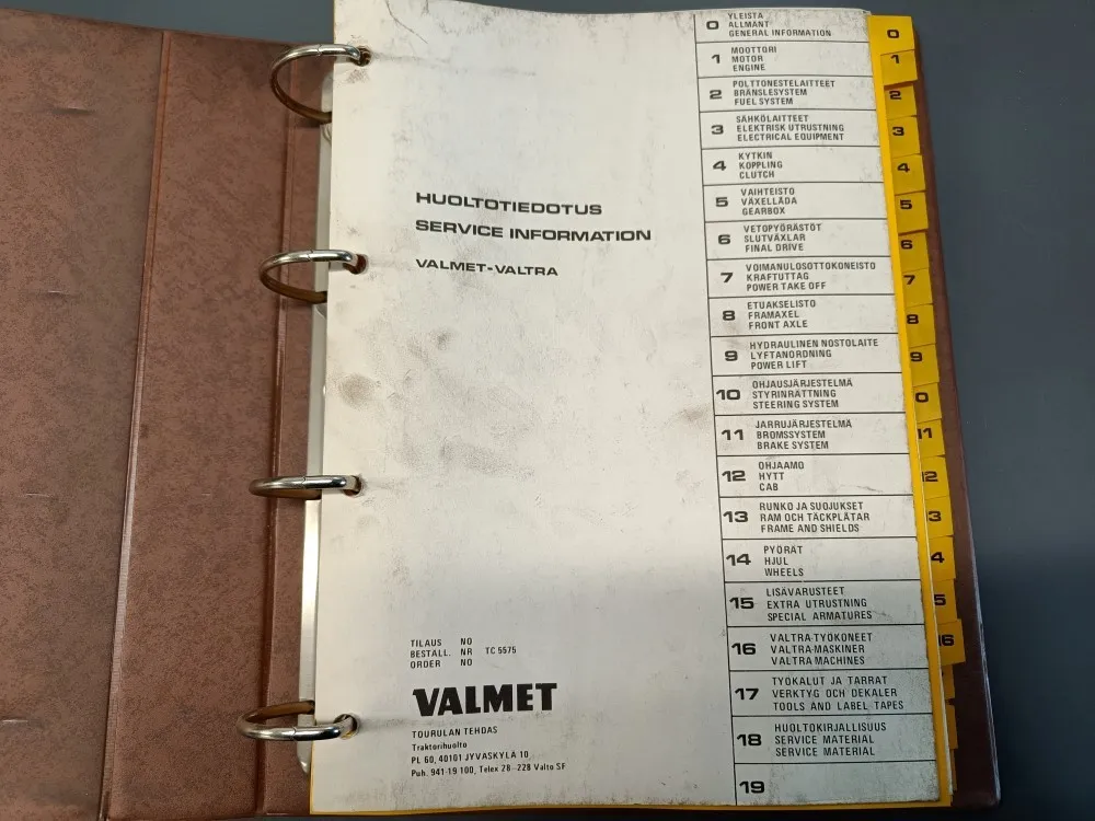 Valmet 1980 ja 1981 huoltotiedotus /