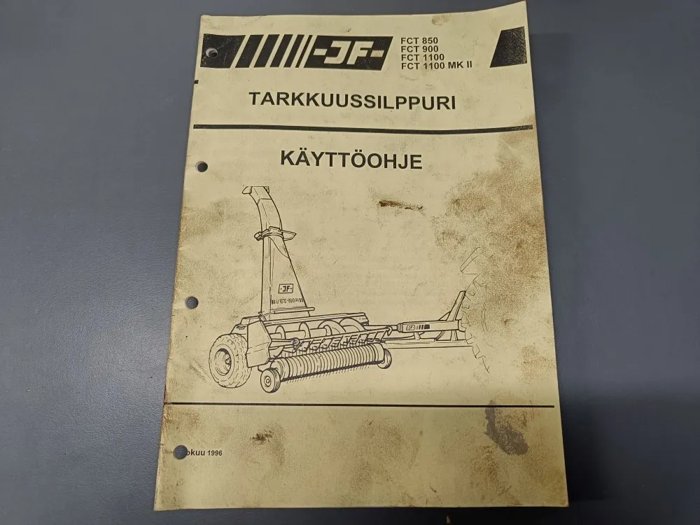 JF FCT 850 / 900 / 1100 / 1100 MK II / Tarkkuussilppuri käyttöohje