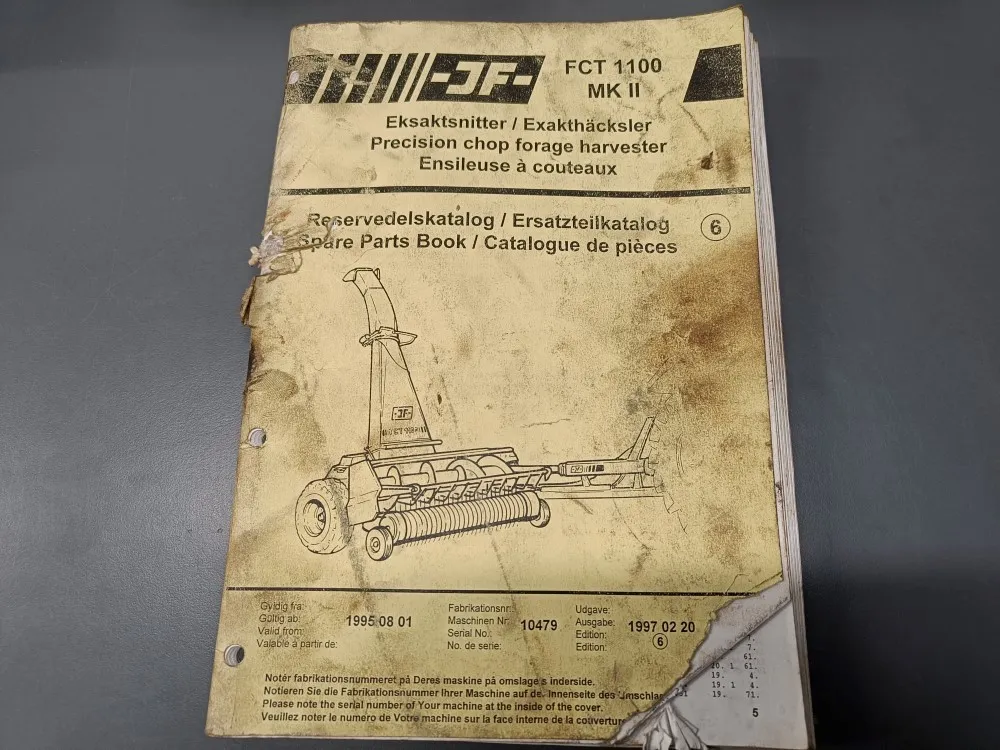 GMS 1100 MK II tarkkuussilppurin / Varaosaluettelo