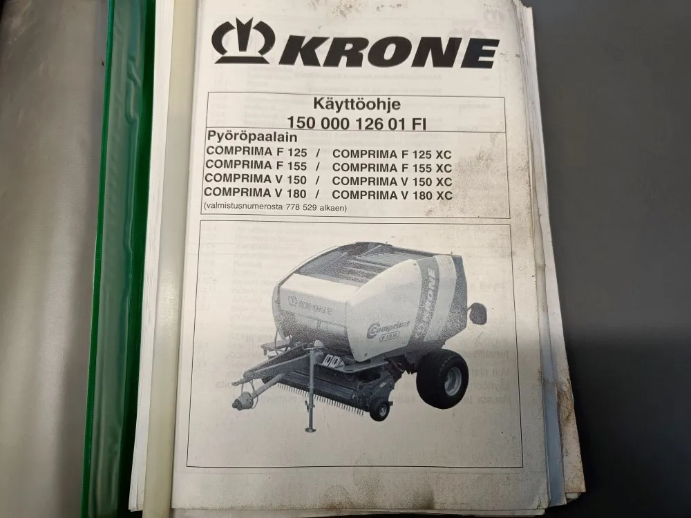 Krone Comprima pyöröpaalaimen / Käyttöohje