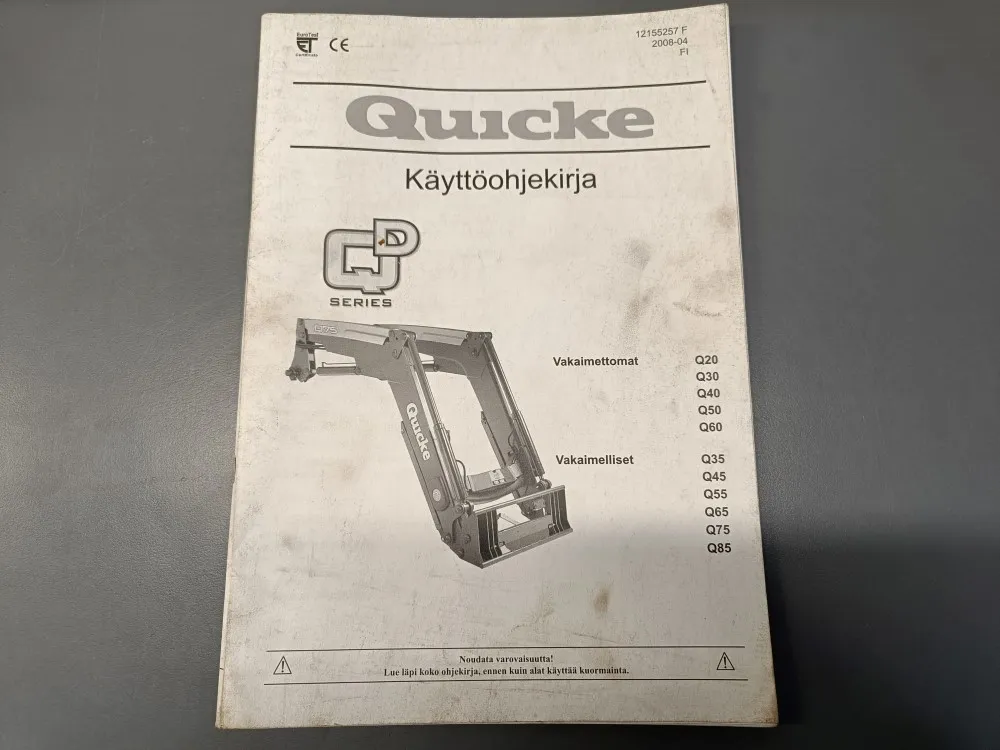 Quicke käyttöohjekirja /
