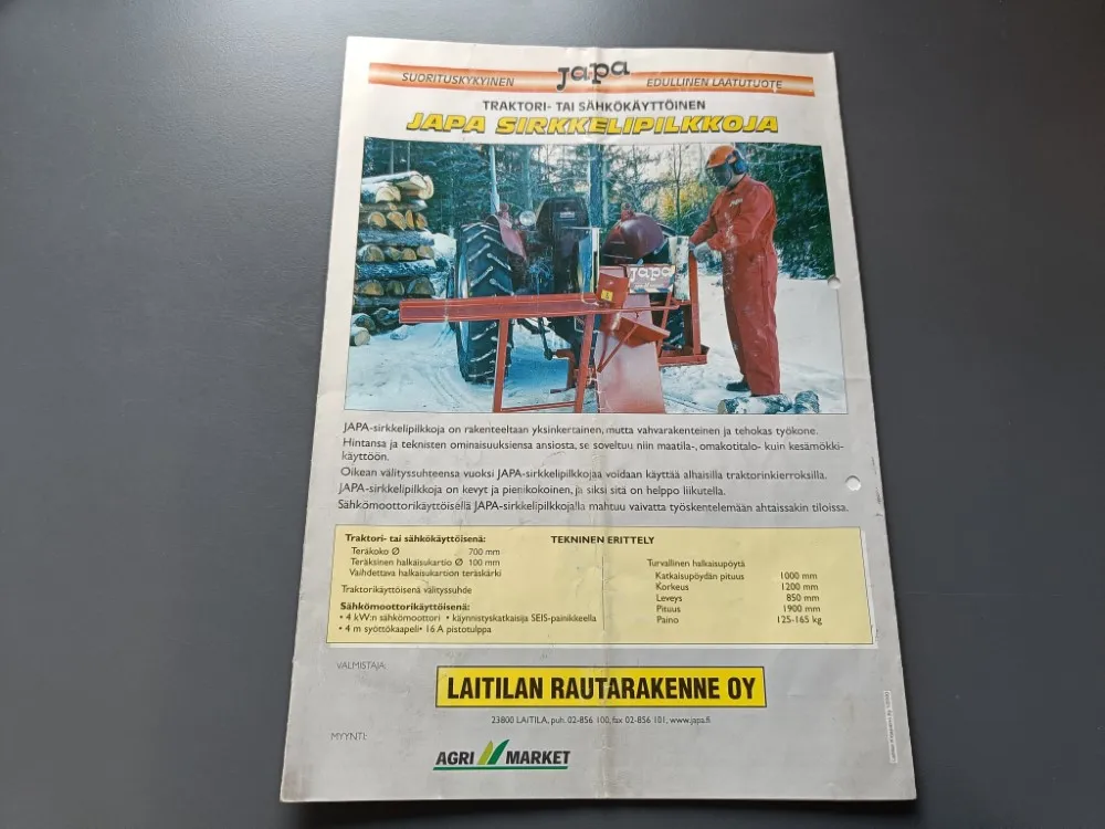 Japa sirkelipilkkoja / Myyntiesite