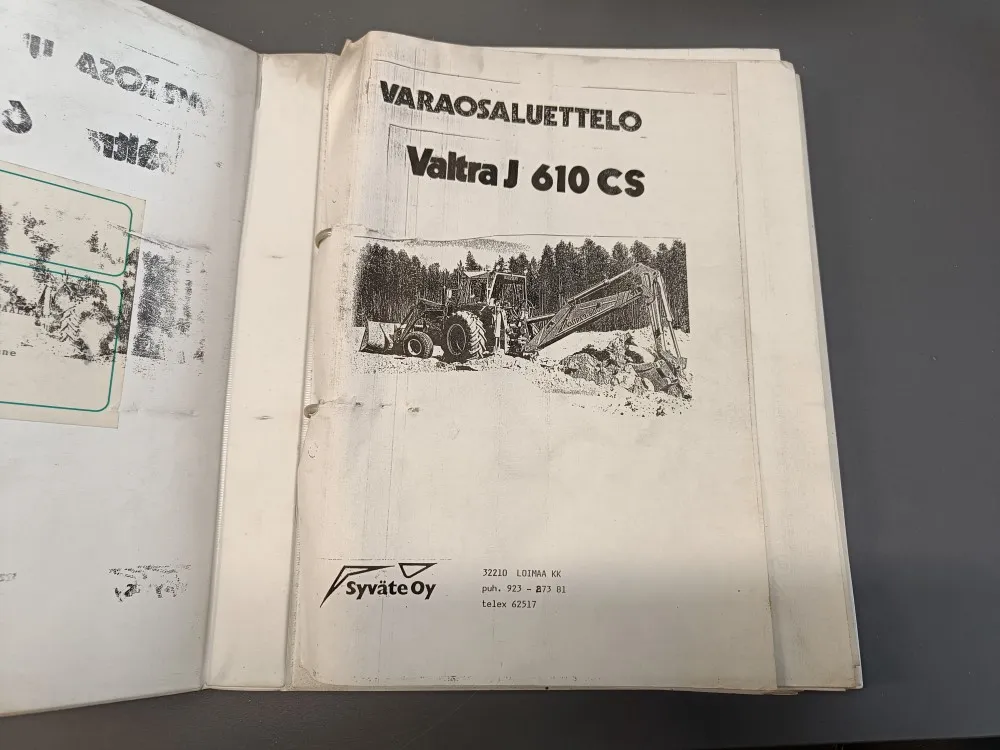 Valtra J 610 CS varaosaluettelo /
