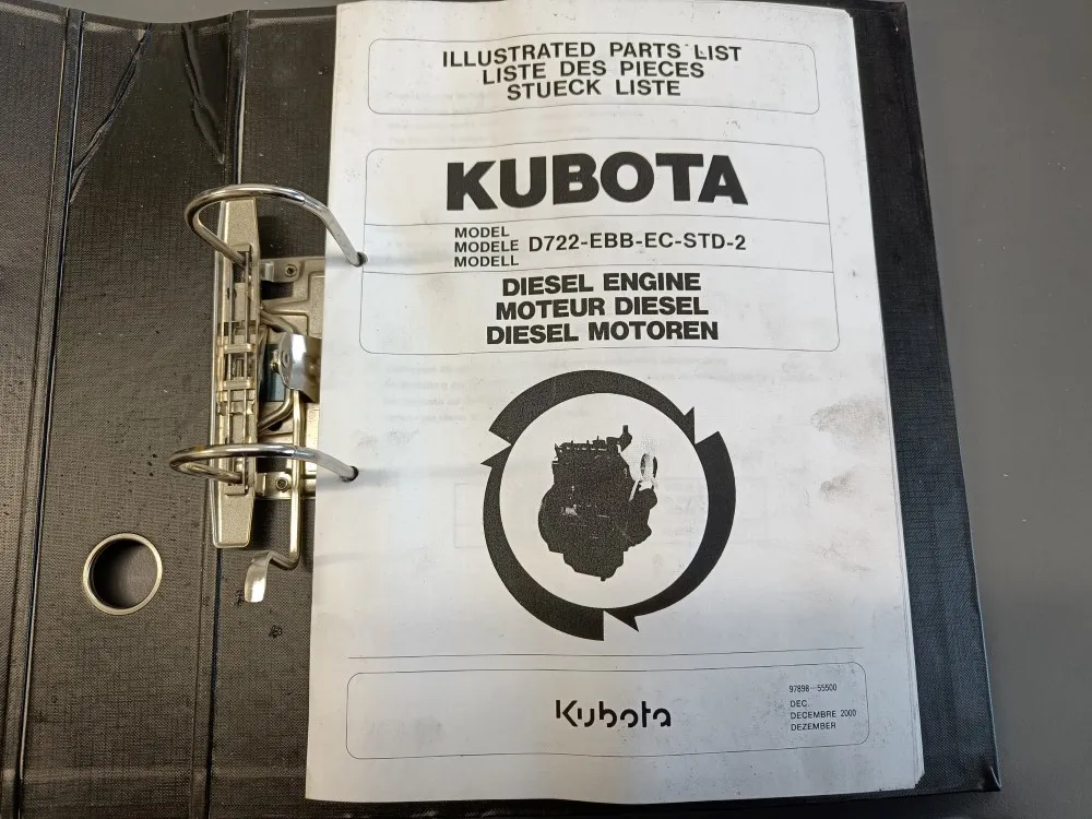 Kubota D722-EBB-EC-STD-2 / Moottorin varaosaluettelo