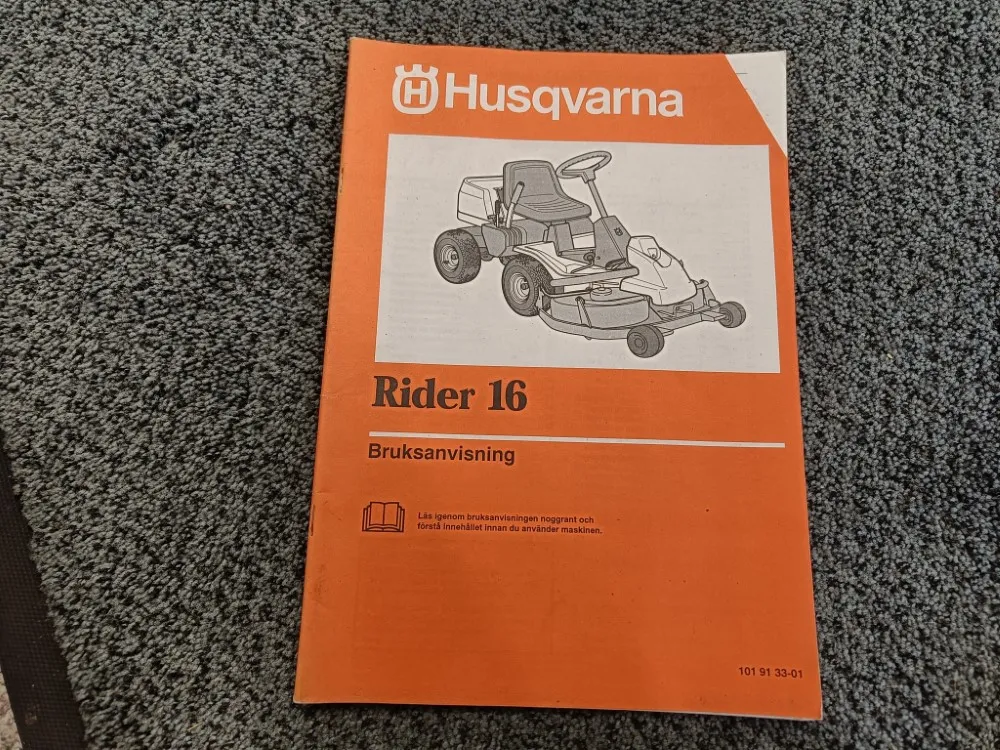 Husqvarna Rider 16 ruotsinkielinen / Ruohonleikkurin käyttöohjekirja