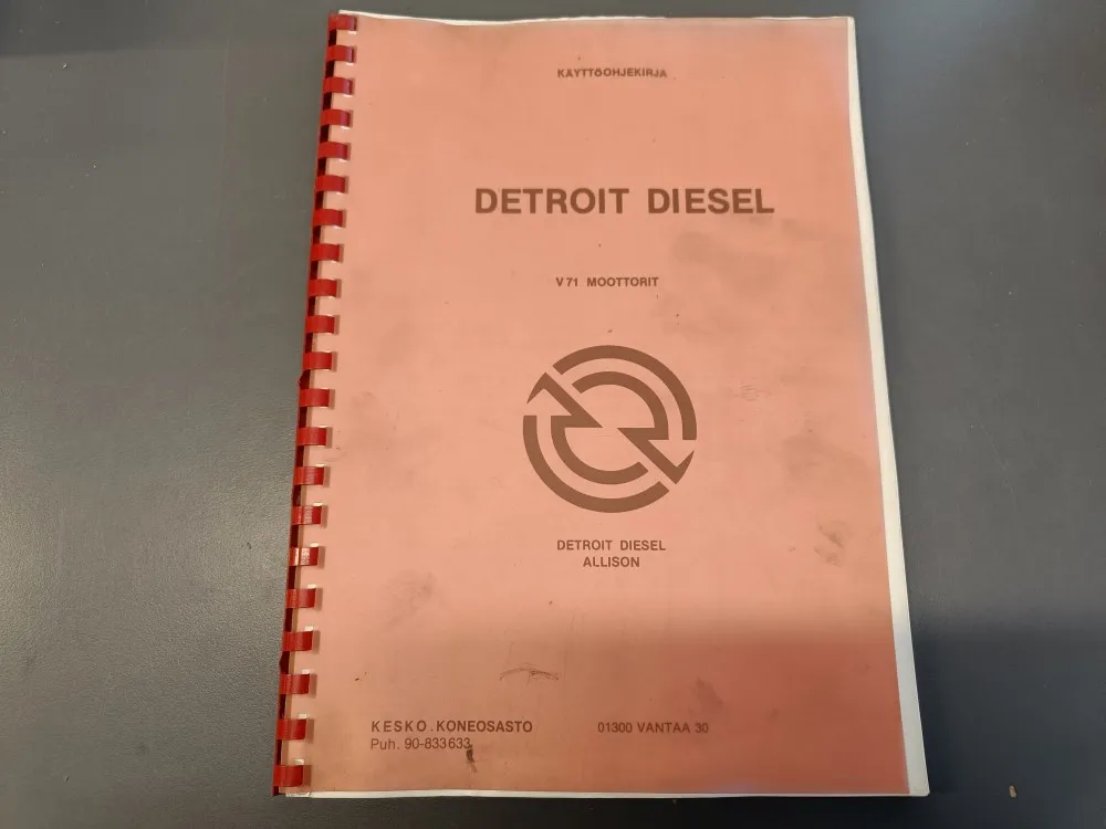 Detroit diesel V71 moottorit / Käyttöohjekirja
