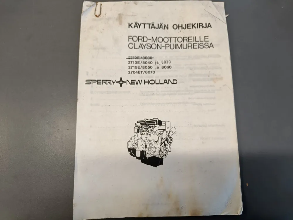 New Holland Ford moottori clayson puimureissa / Käyttäjän ohjekirja, useita malleja