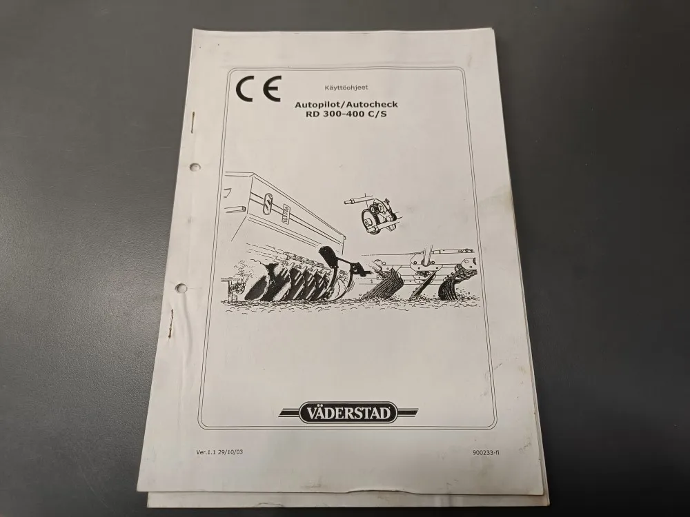 Väderstad autopilot RD 300- 400 C/S / Asennusohjeet